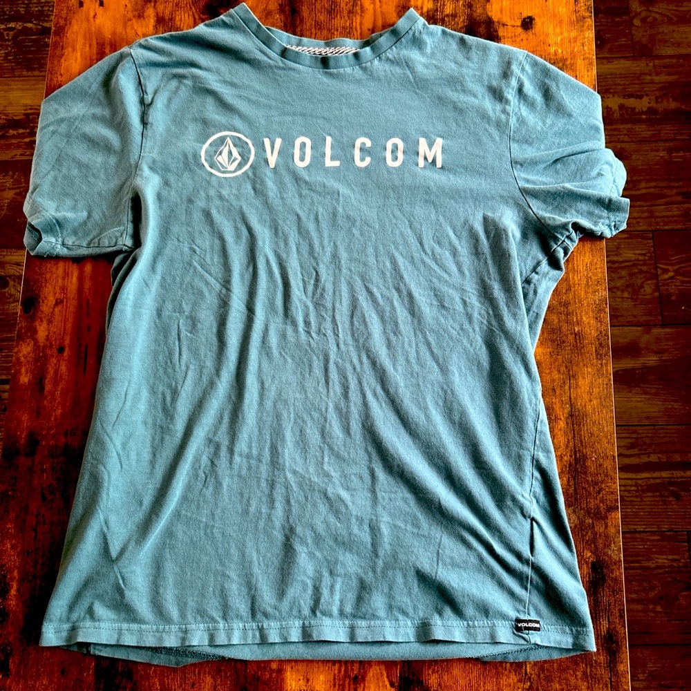 Volcom Blue Short Sleeve Tee Casual Comfort